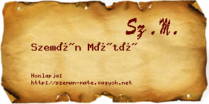 Szemán Máté névjegykártya